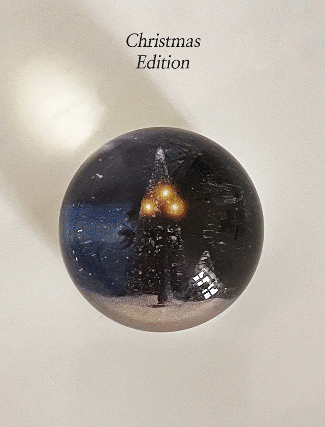 [Winter⛄️] Snowy Night 유리 반구 구슬톡