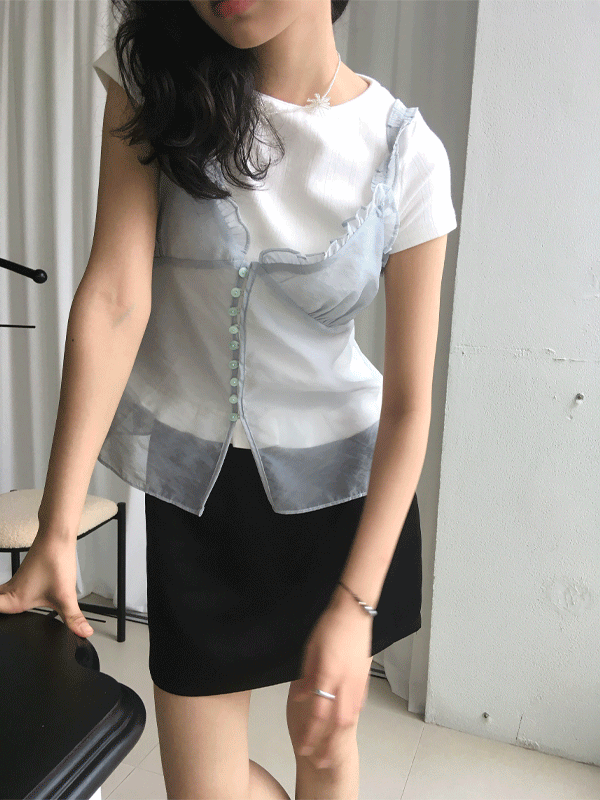 blush button sleeveless