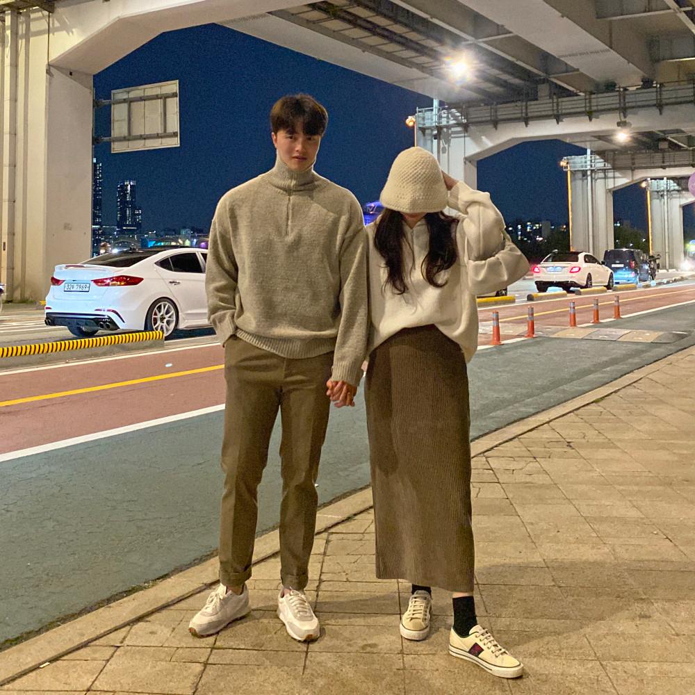 코너 반집업 6color 커플룩 시밀러룩