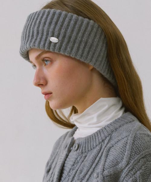 벨 니트 헤어밴드_그레이