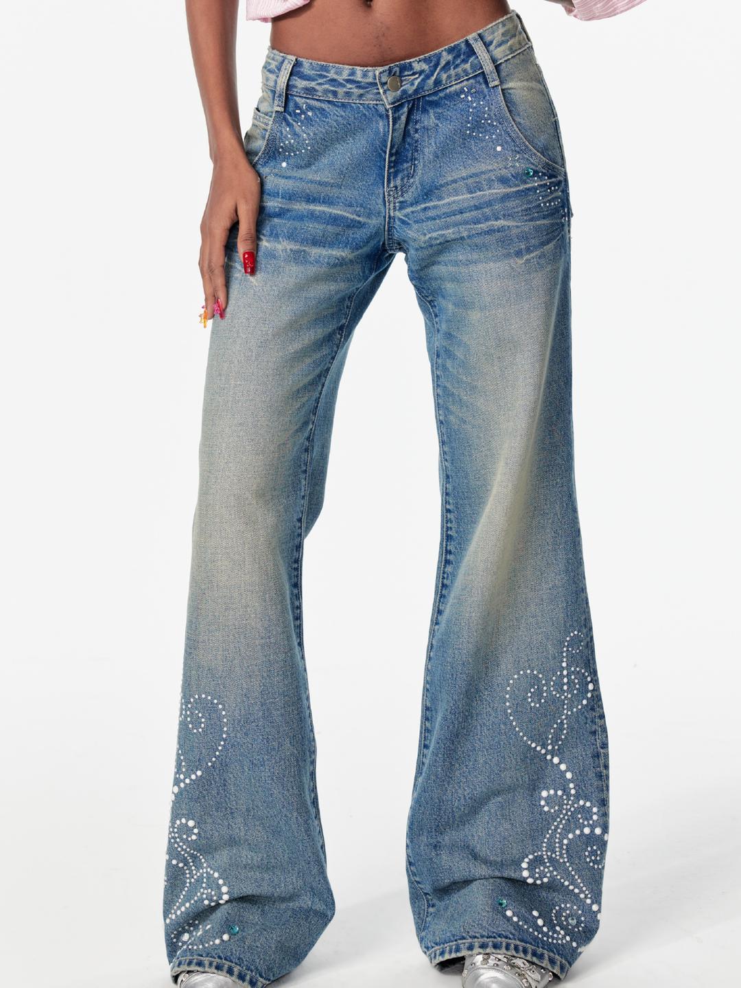 2th desire  Low waist light color jeans