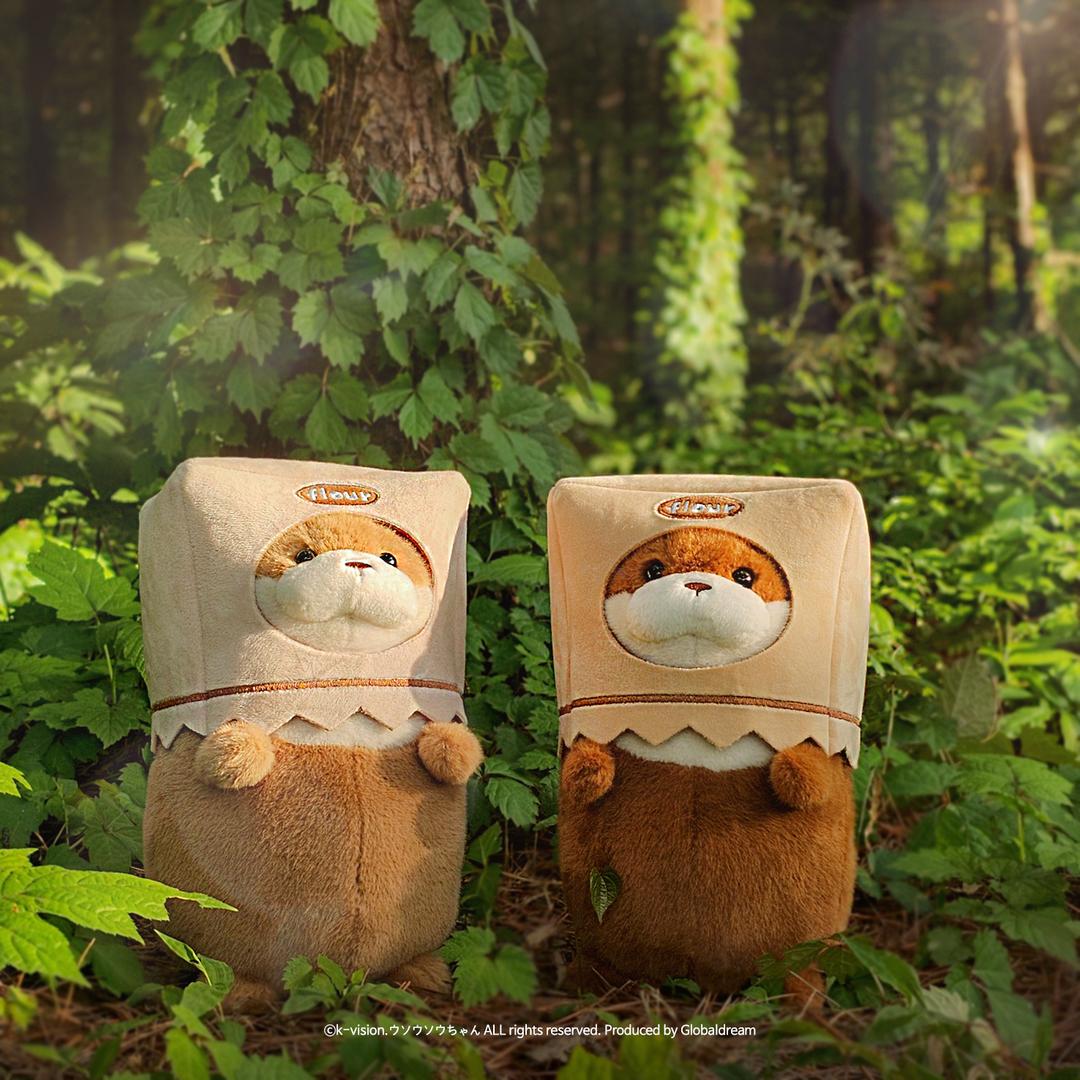 밀가루 우소우소짱 코스튬 수달 봉제 인형 27cm 2종