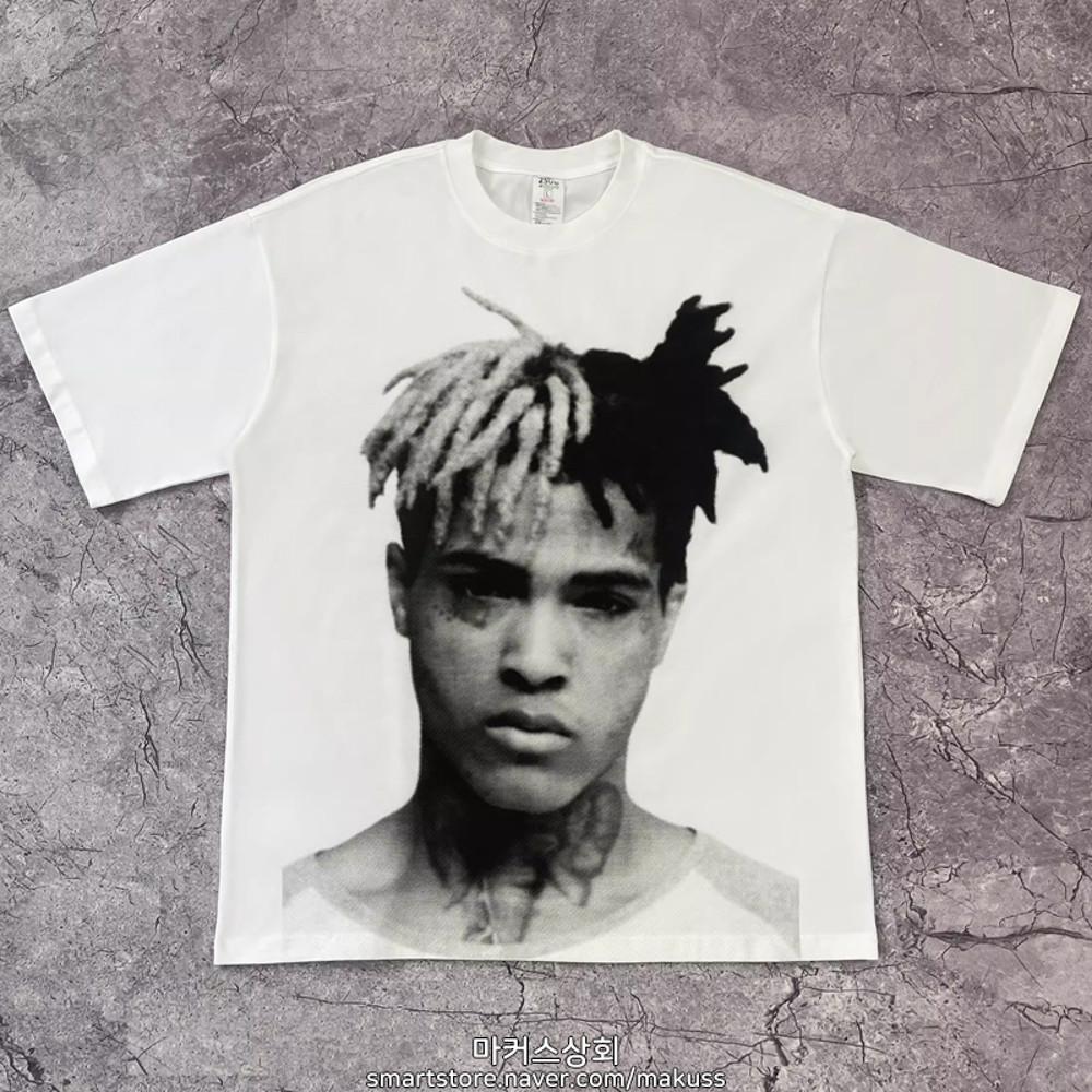 모노톤 XXXTentacion 텐타시온 프린팅 반팔티셔츠 루즈핏 순면 스트릿 힙합