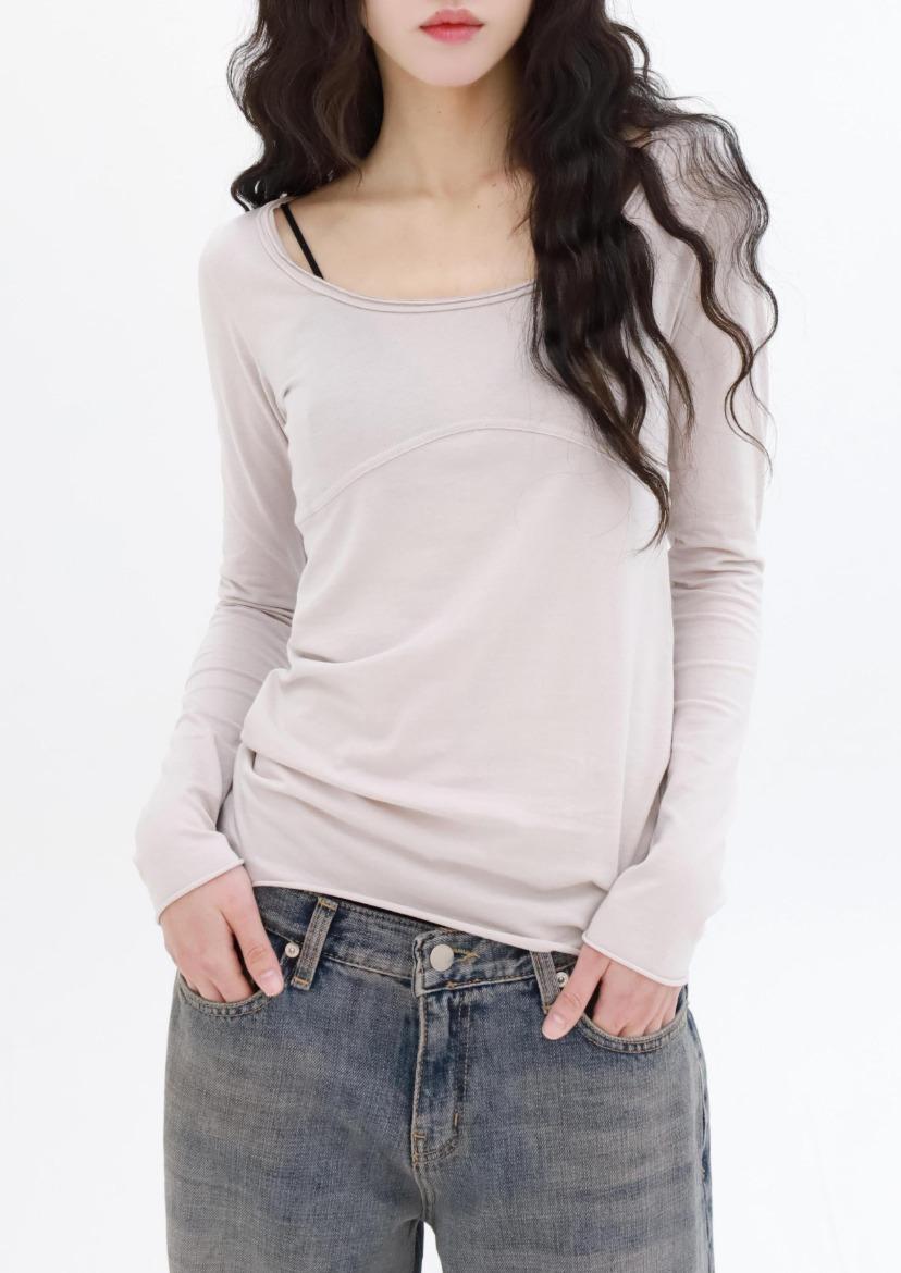슬림라인 라운드 티(4colors)