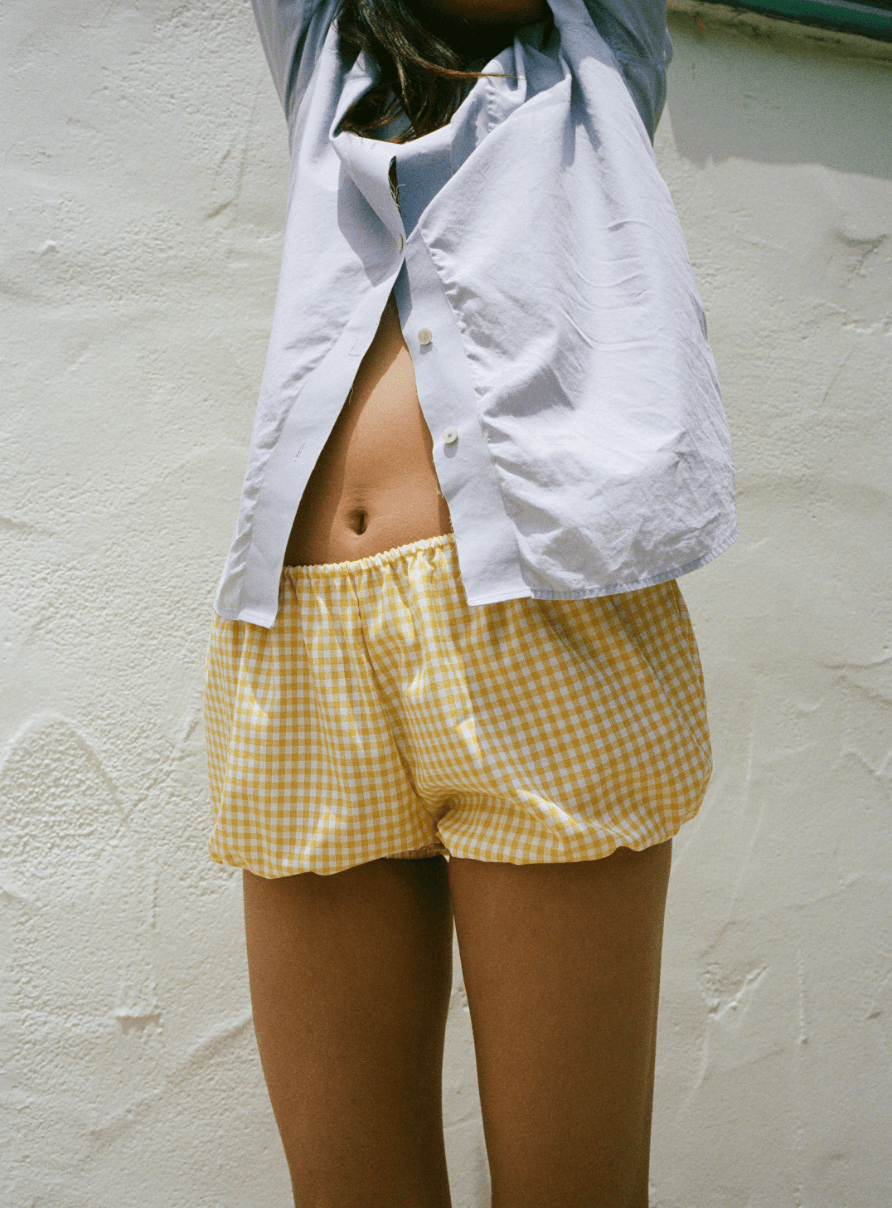 Charlie Beads - Babydoll Bloomer - Yellow Gingham