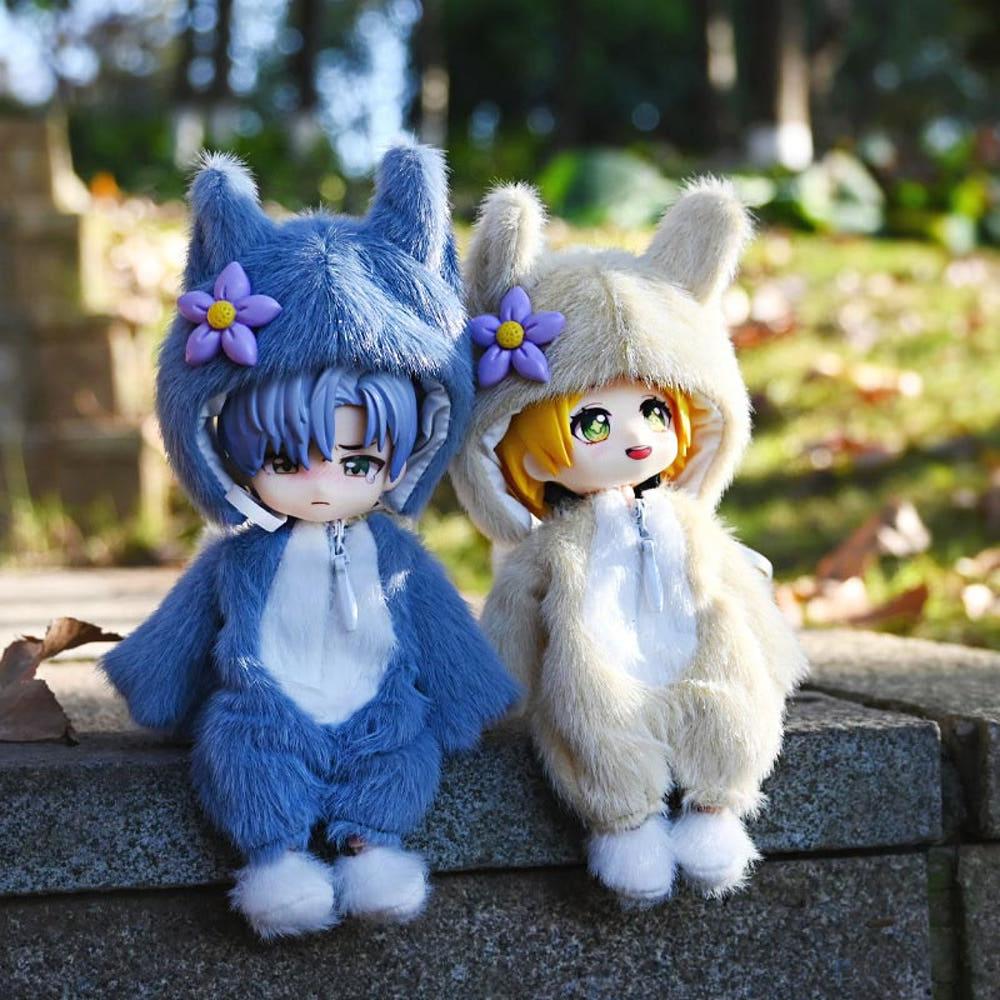 오비츠11 YMY / 작은 여우 점프 수트 신발 세트