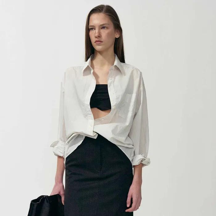 Timon striped cotton shirt (Ivory)