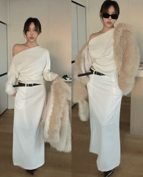 라들렌 롱 스커트 ( 4color ) ★입고지연