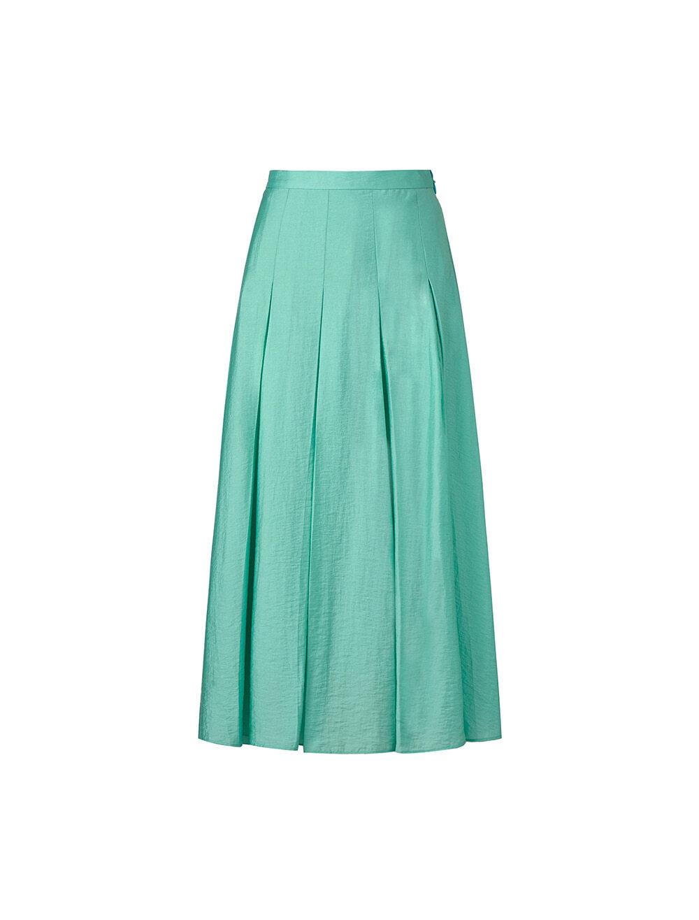 SHIMMER PLEATED SKIRT [MINT]