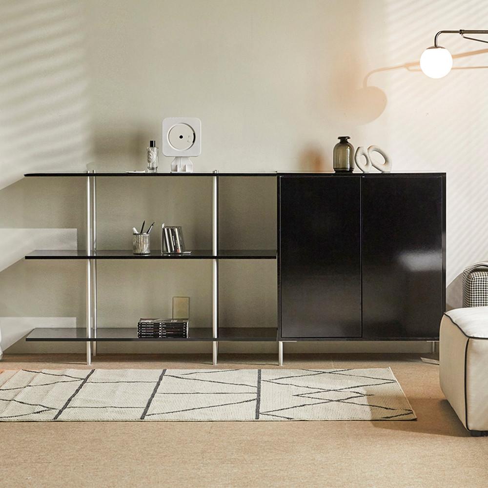 리샘 클라 미드센추리 수납장+선반장 세트B 3color