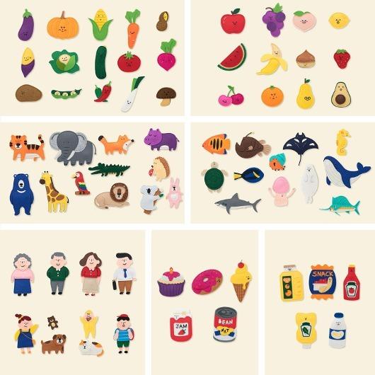 노리터 펠트자석 4종&7종 세트