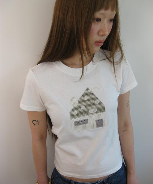 Dot home patch t-shirt, white
