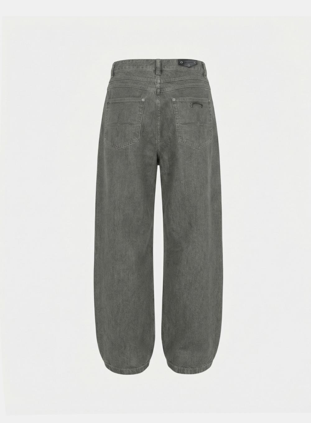 [w-pts26-019] Viper 401 Curved Color Jeans - Gray