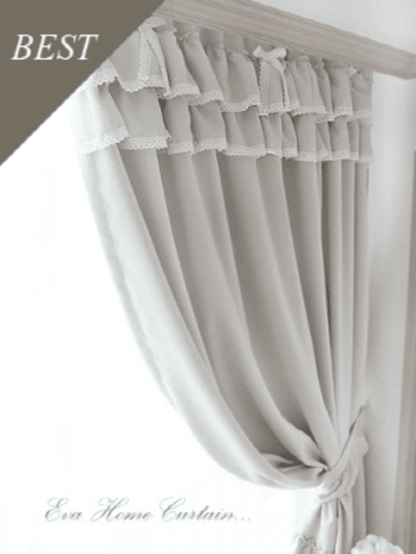 따가운 햇빛을 차단해주는_2단프릴 베이지 암막커튼