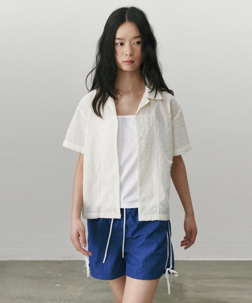 아웃셀(OUTSHELL) 도트 오픈카라 셔츠 아이보리 - 사이즈 & 후기 | 무신사