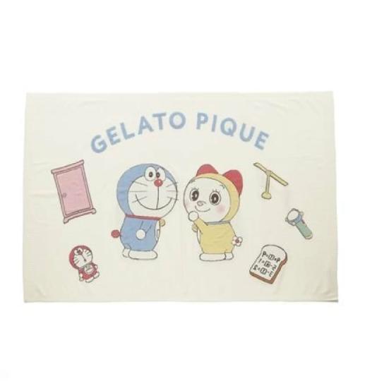 젤라토 피케 도라에몽 콜라보 자카드 하프 담요