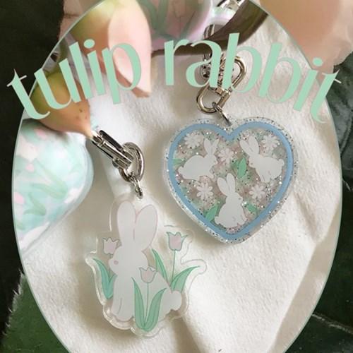 [뮤즈무드] tulip rabbit key ring (키링)