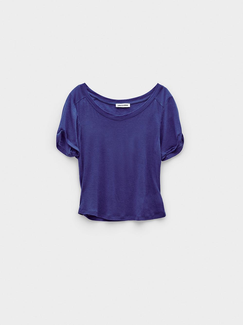 Deep V-Neck T-Shirt_Blue