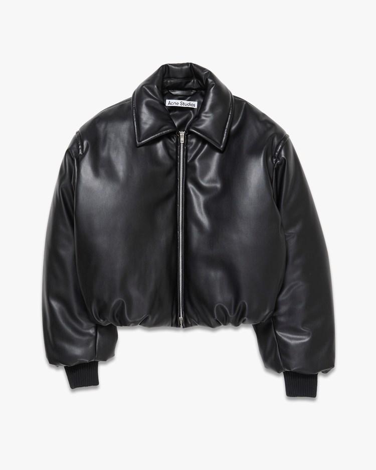 Coated Bomber Jacket Black