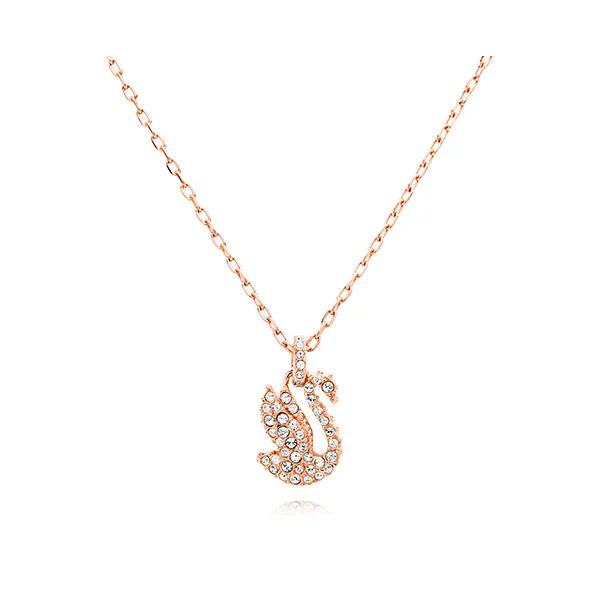 스와로브스키 5647555 Iconic Swan 스몰 로즈골드 목걸이