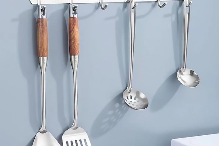 SUS304 스텐 무타공 벽걸이 조리도구걸이 국자수납 후크