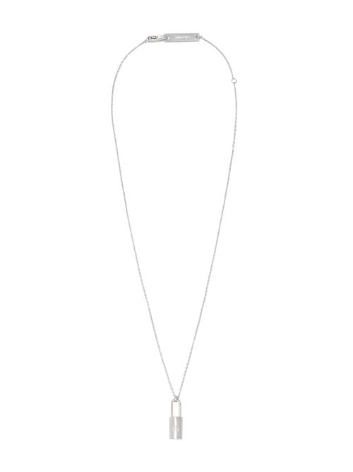 LOCK INITIAL NECKLACE (SILVER)