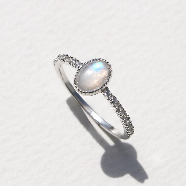 925실버 문스톤 원석반지 실비아/ Silvia Gemstone Ring