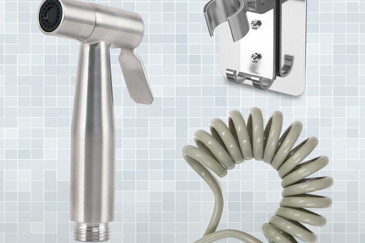 욕실 스프레이건 스프링 샤워기호스 3종 세트 변기 화장실 베란다 청소건