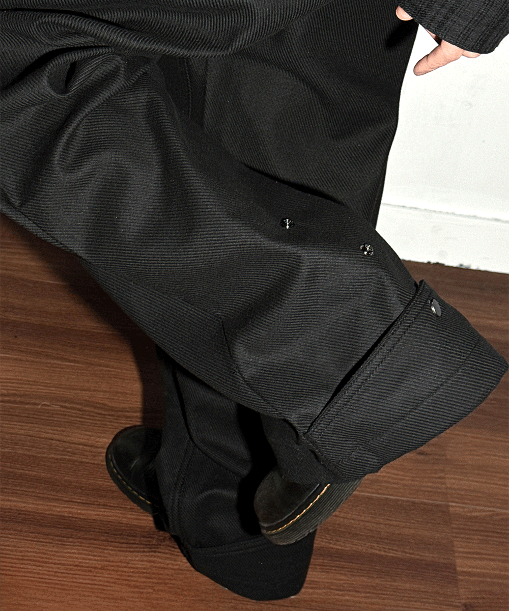 [UNISEX/개인소장] 스냅 버튼 세미 와이드 데님 팬츠 (1 Color)