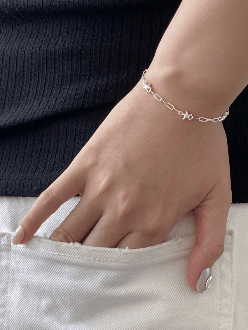 *MD픽* (925silver) Star chain bracelet