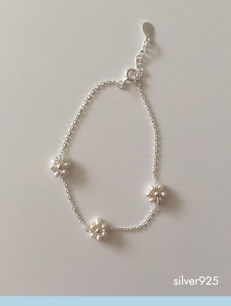 blossom pearl bracelet (silver925)