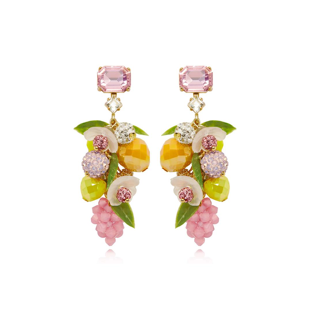 Picnic Bloom Drop Pink Earrings