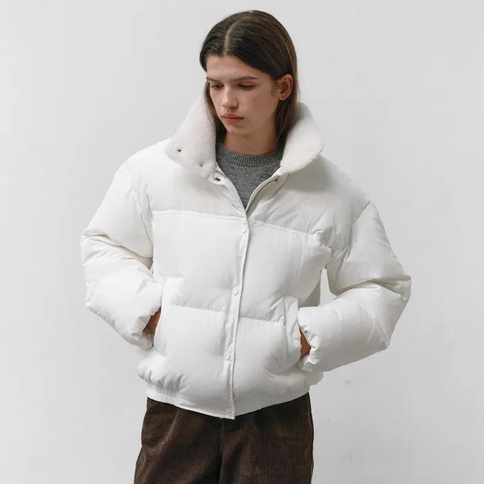 후드 옵션 덕 다운 아이보리