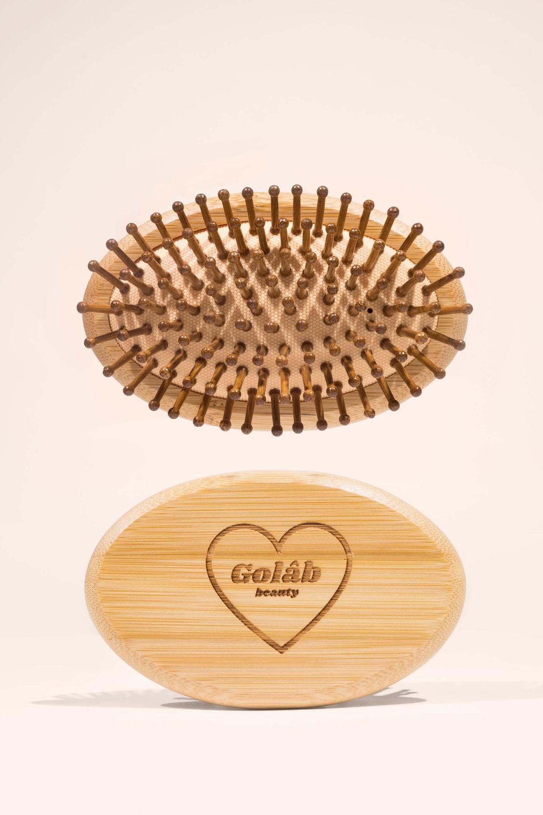 Organic bamboo scalp massager