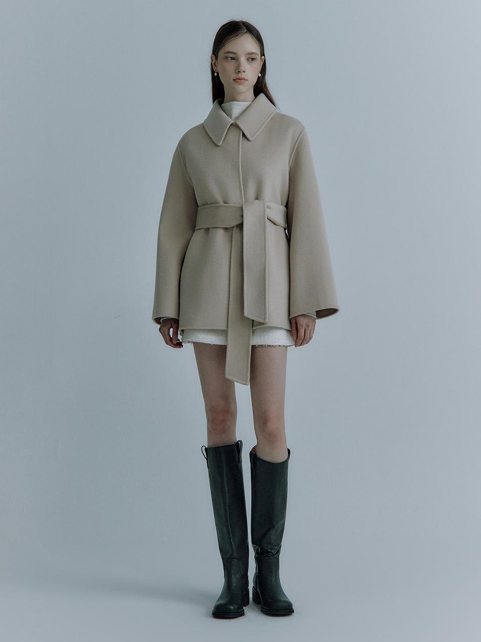 [프리오더 할인]Iris silk-cashmere short coat