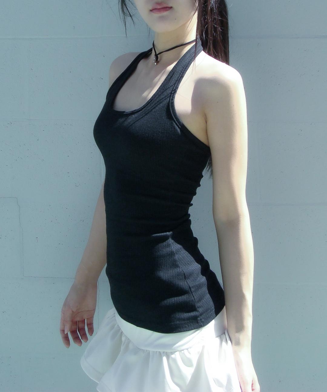 알로하프로젝트 ron halterneck sleeveless top (4 color) 홀터넥 나시 탑 슬림핏 골반핏