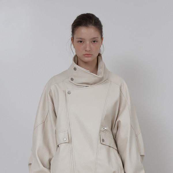 HERITAGE LEATHER JUMPER (IVORY)(4월 4주차 예약배송)