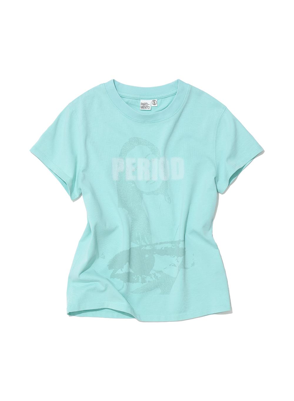 [WOMEN] PERIOD PRINTED TEE_SKY