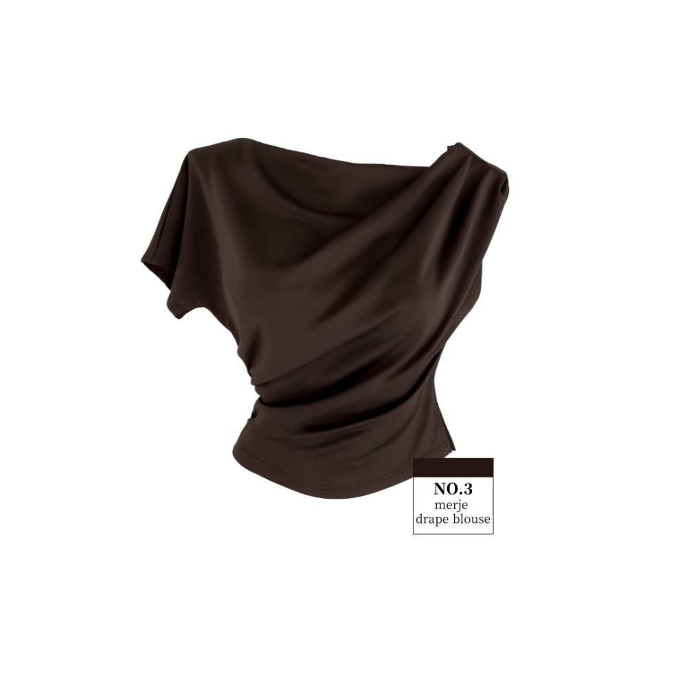 [자체제작]NO,3 메르제 드레이프 블라우스