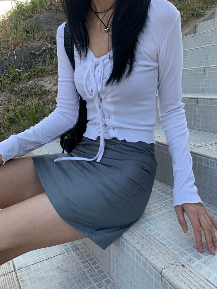 [타임라인서울] 코르셋 티셔츠(2color)