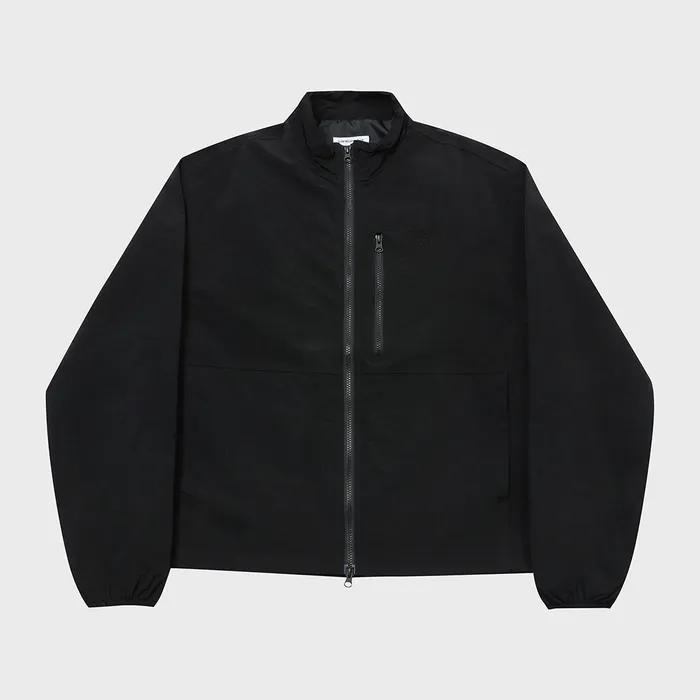 슬로우 로고 워머 집업_블랙