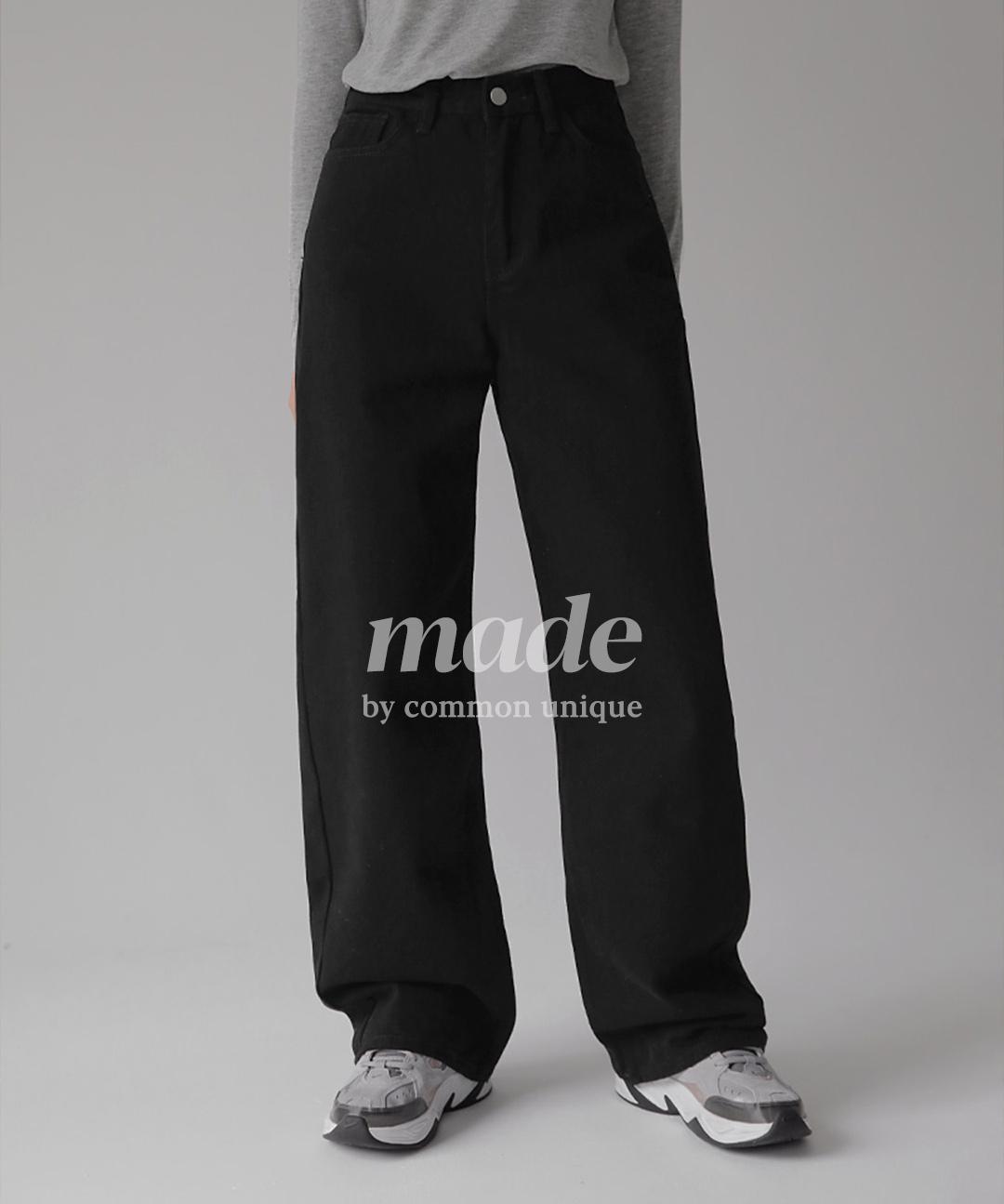 커먼유니크 [얼리어텀] [단독] [1만장돌파/기본,롱 기장옵션] 퍼스트 코튼 와이드 팬츠 (당일배송/여름/간절기/가을/면바지/하이웨스트/화이트/블랙)