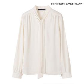 미니멈 에브리데이 타이넥 셔링 긴팔 블라우스 (EB3BA022D)
