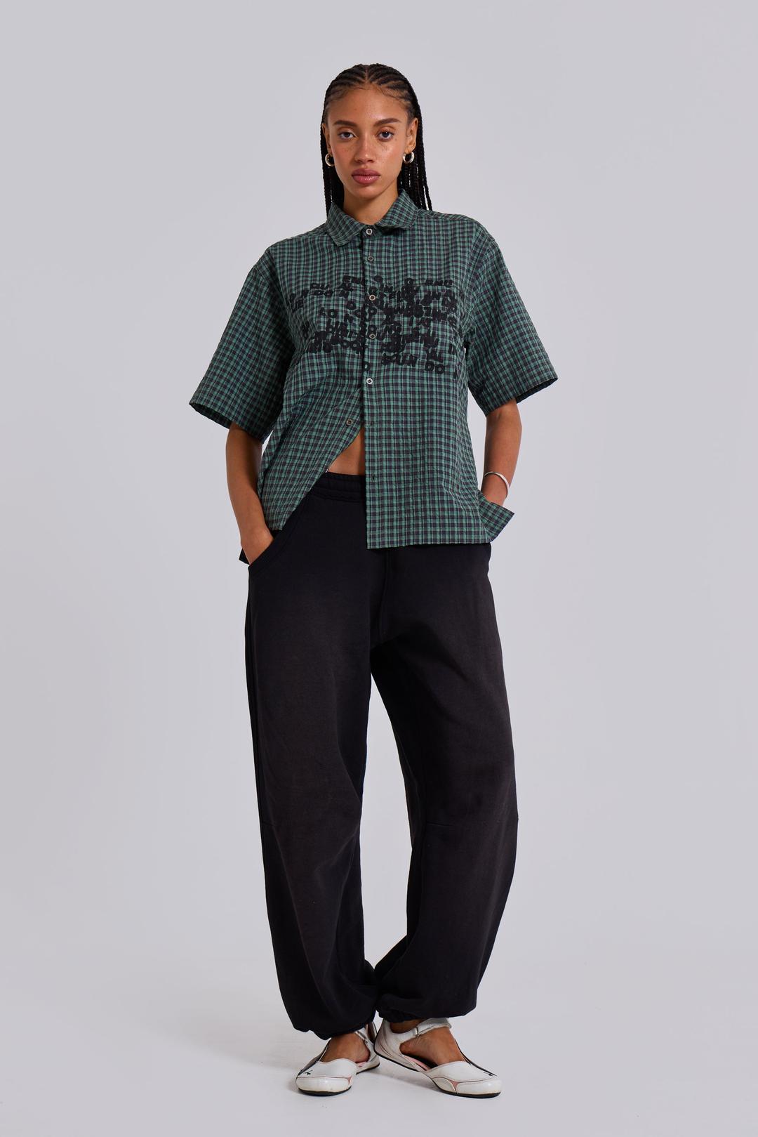 Green Typo Shirt - XS / Green