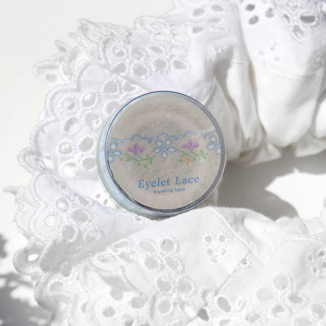 Eyelet Lace Die-cut Masking Tape [Blue Chamomile]