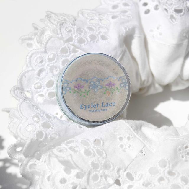 Eyelet Lace Die-cut Masking Tape [Blue Chamomile]