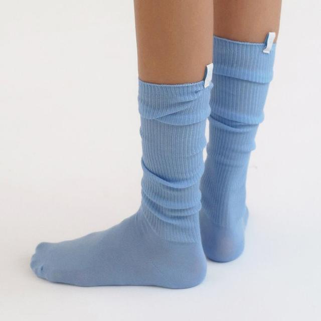[29CM단독] LIGHT KNEE SOCKS _ BLUE