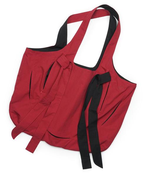 Contrast Tonal Reversible Tote Bag Wine/Black