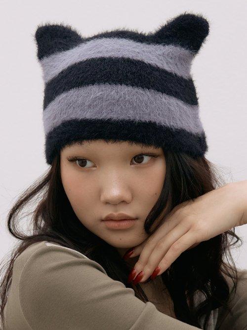 Meow Beanie STRIPE