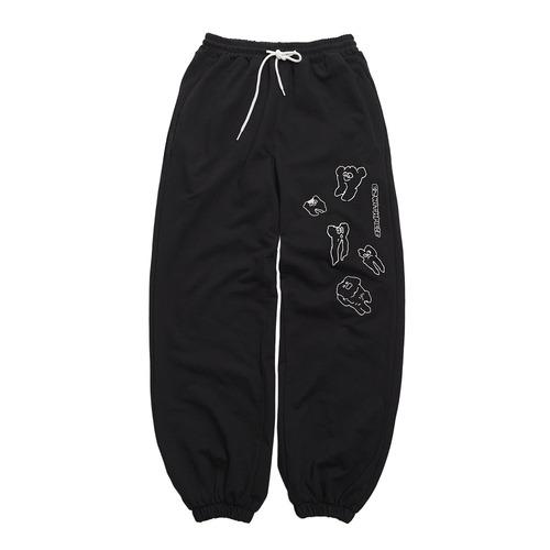 TEETH SWEAT PANTS (BLACK)